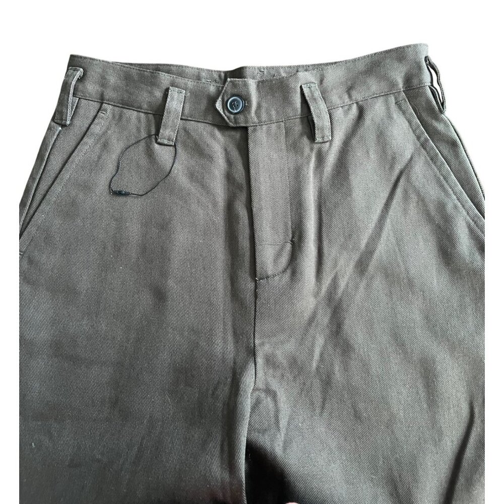 Zara Womens High Waisted Olive Green Wide-Leg Pants Size 29 - Picture 15 of 15